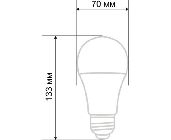 Светодиодная лампа REXANT Груша A70, 20,5 Вт, E27, 1948 Лм, 6500 K, холодный свет 604-201 – изображение 2