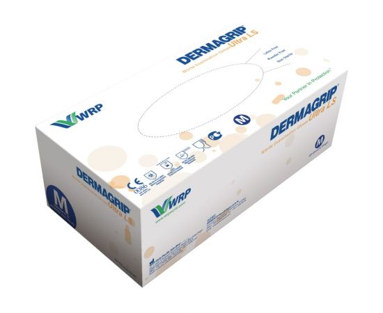 Смотровые перчатки DERMAGRIP ULTRA LS, нитрил, 200 штук, размер M CT0000000548 – изображение 2