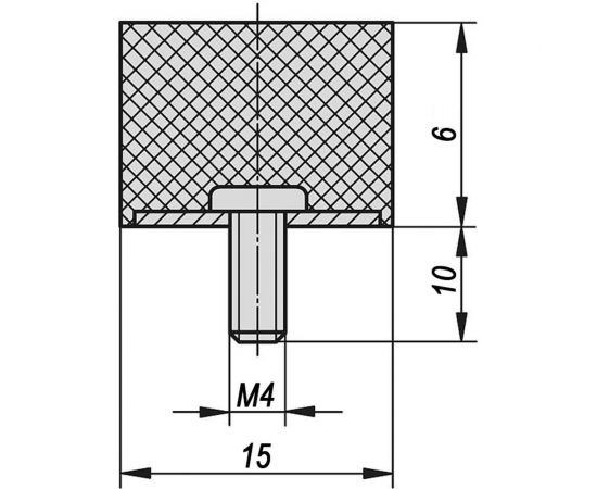Резинометаллический буфер KIPP K0571.01500655 – изображение 2