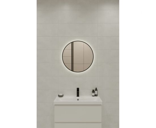 Зеркало Cersanit ECLIPSE smart 60x60 с подсветкой, круглое, черная рамка 64146 – изображение 2