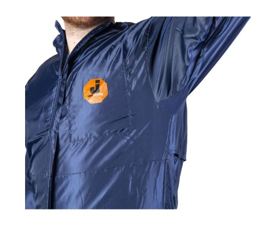 Малярный многоразовый комплект (куртка + брюки) JetaSafety синий JPC76B-XXL – изображение 3