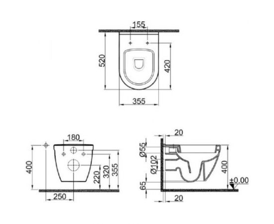 Kale IDEA 2,0 Унитаз подвесной безободковый с функцией биде в комплекте с сиденьем 00061964 – изображение 3