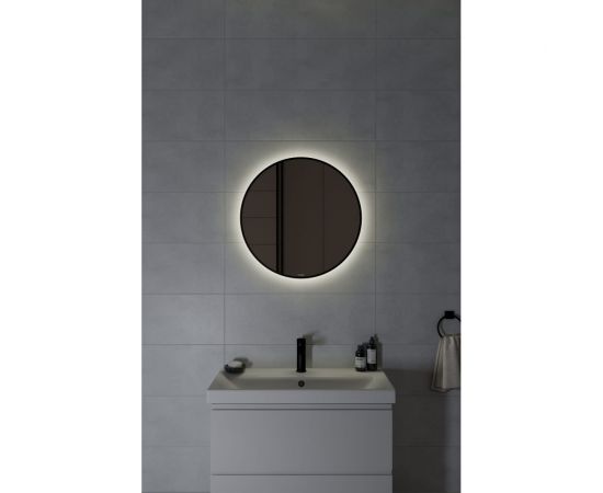 Зеркало Cersanit ECLIPSE smart 60x60 с подсветкой, круглое, черная рамка 64146 – изображение 3