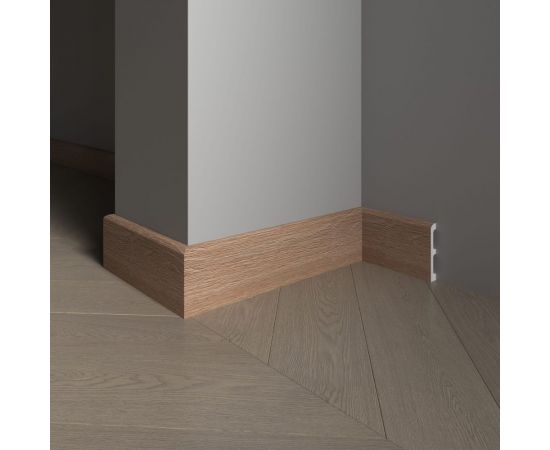 Плинтус напольный ударопрочный влагостойкий (орех; 80Х13Х2400 мм) Decor-Dizayn 706-90SH – изображение 3