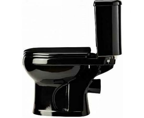 Унитаз-компакт Оскольская керамика ИРИДА горизонтальный выпуск, 1 режим, сиденье ПП, черный 465349 – изображение 3
