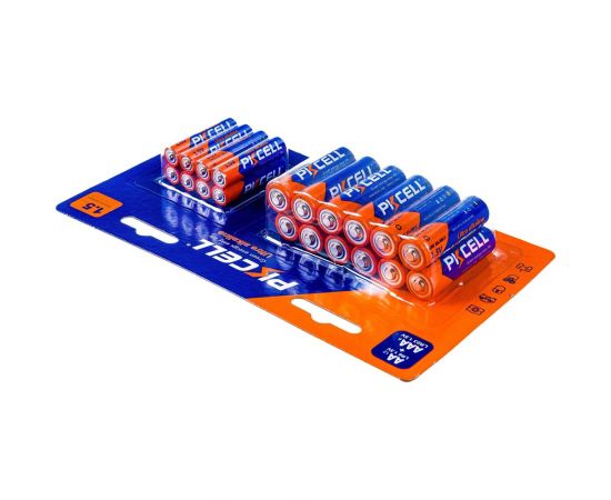 Щелочной/алкалиновый элемент питания PKCell тип - AAA 8 шт + АА 12 шт в блистере LR6(12)+LR03(8) – изображение 4