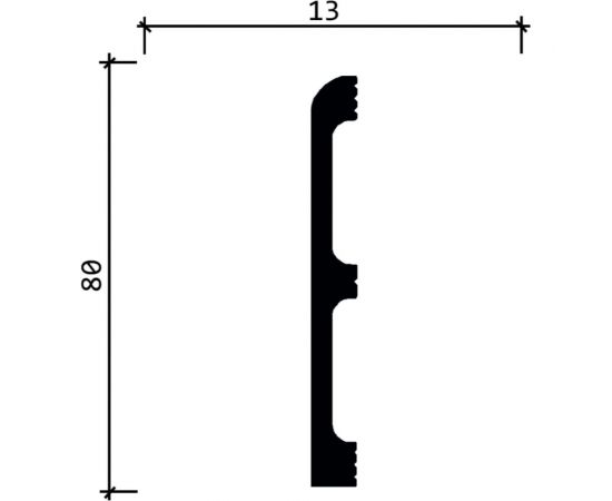 Плинтус напольный ударопрочный влагостойкий (орех; 80Х13Х2400 мм) Decor-Dizayn 706-90SH – изображение 4