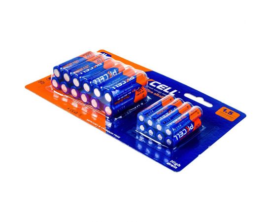 Щелочной/алкалиновый элемент питания PKCell тип - AAA 8 шт + АА 12 шт в блистере LR6(12)+LR03(8) – изображение 5