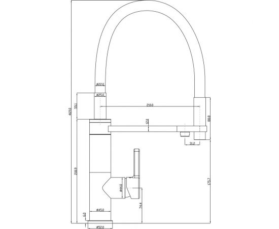 Swedbe Selene Plus смеситель для кухни 8641 – изображение 7