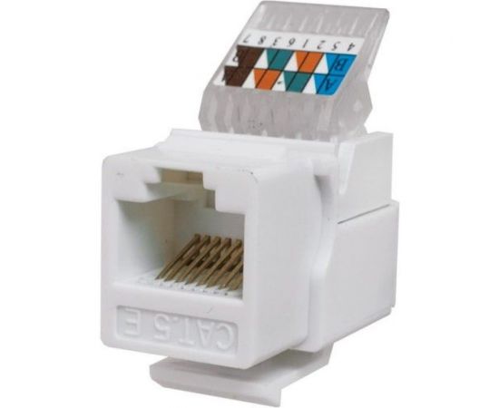 Модуль Keystone SUPRLAN Jack 8P8C /RJ-45/, UTP, Cat.5e. заделка без инструмента, белый 10-0312 