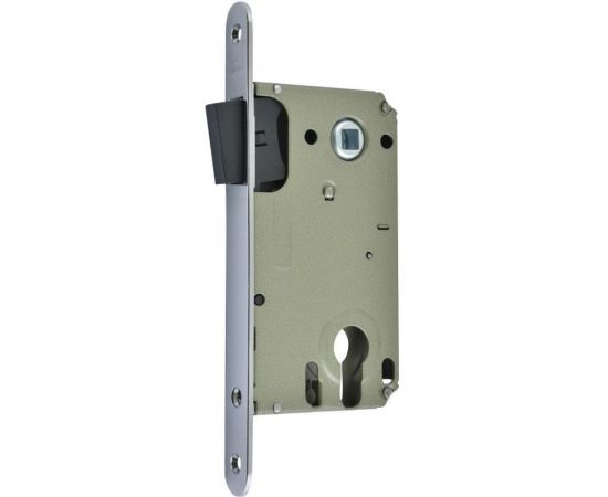 Корпус замка НОРА-М магнитный ригель 25М-85 мм хром, под цилиндр, с отв.планкой 14747 