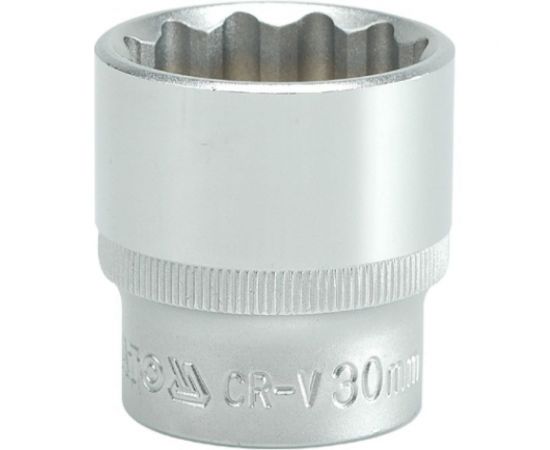 Головка торцевая короткая 12 гранная (30 мм; CrV; 1/2DR) YATO YYT-1291 