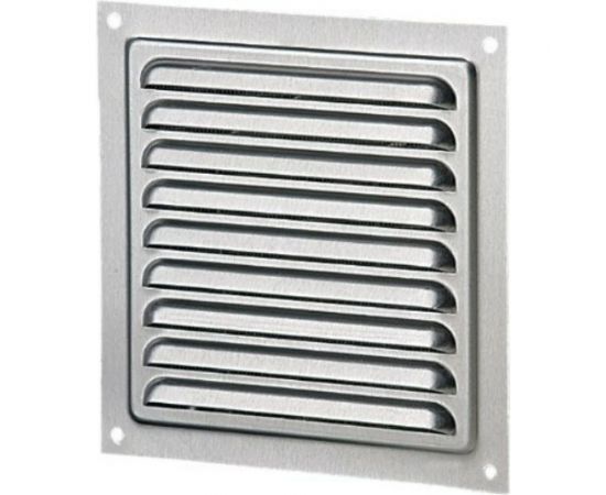 Решётка металлическая с сеткой, неокрашенная 200 x 200 мм Эвент ВРС 