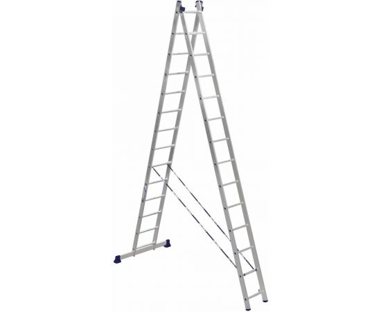Двухсекционная универсальная алюминиевая лестница Алюмет H2 5214 