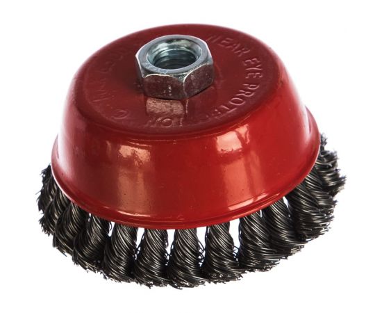Щетка для МШУ чашка (100 мм, М14, крученая металлическая проволока) Калибр 00000041856 