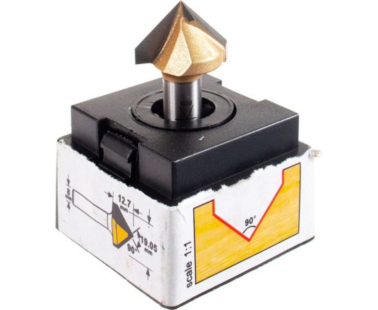 Фреза пазовая c углом 90 градусов (19.05x12.7x45 мм; S=8 мм) ARDEN 200838 