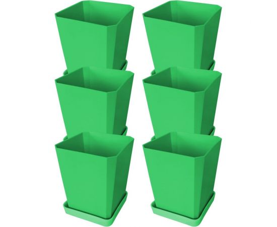 Набор горшков для рассады Пеликан 6 шт. 0335 Зелёный 