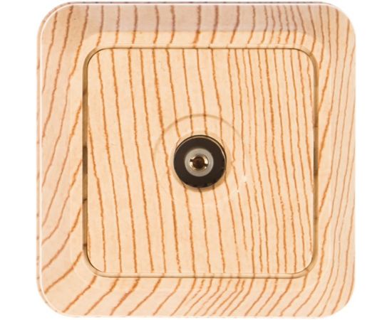 Розетка TV Intro 230111 одиночная, IP20, ОУ, Quadro, сосна 360 Б0027660 – изображение 2