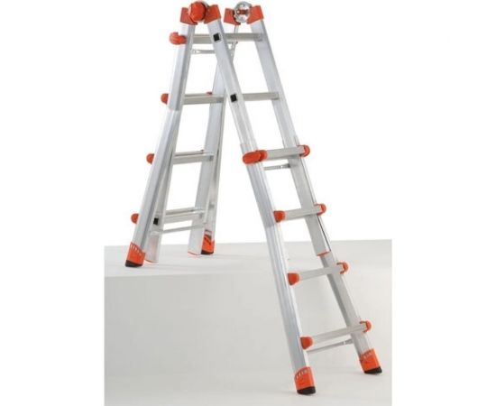 Шарнирная телескопическая лестница-стремянка Gierre PEPPina Mini, 4х3 перекладины AL010 – изображение 3
