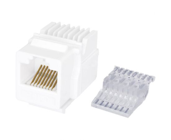Модуль Keystone SUPRLAN Jack 8P8C /RJ-45/, UTP, Cat.5e. заделка без инструмента, белый 10-0312 – изображение 3