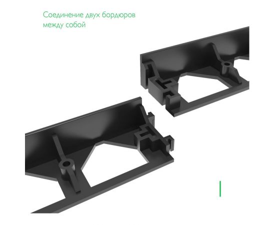 Бордюр садовый Gidrolica пластиковый черный L1000 7310 – изображение 4