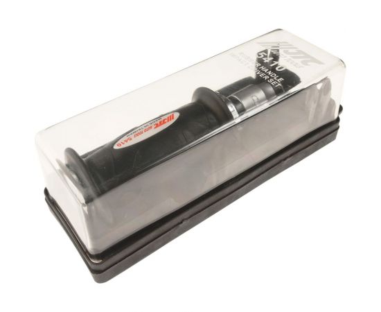 Отвертка с резиновой рукояткой и набором бит 9 шт JTC-5410 – изображение 5