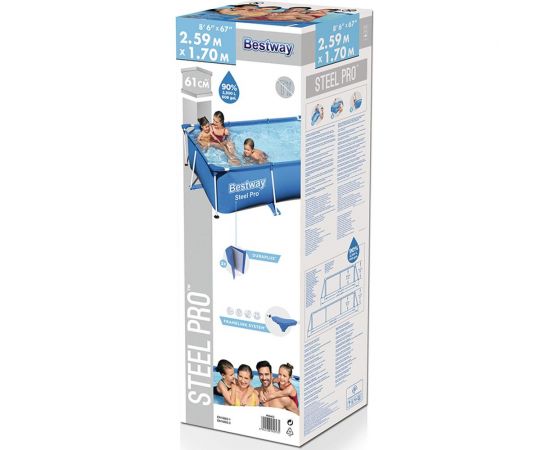 Каркасный бассейн BestWay 259х170х61см прямоугольный 56403 BW – изображение 6