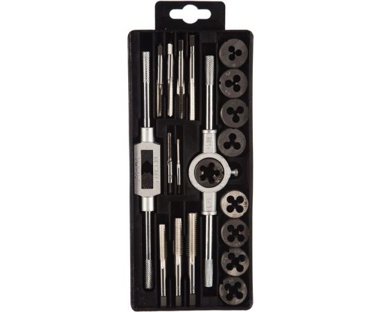 Набор плашек и метчиков M3 - M12, пласт. бокс TOPEX 20 шт. 14A425 