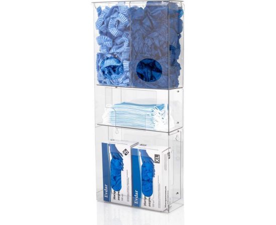 Органайзер для одноразовых СИЗ Evdar настенный, 2 упаковки перчаток, 2 вида СИЗ, медицинские маски O23020 