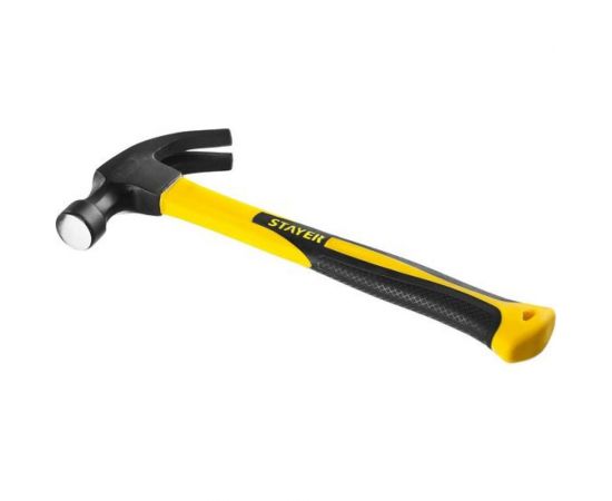 Столярный молоток-гвоздодёр с фибергласовой рукояткой STAYER Hercules 450 г 2026-450_z02 