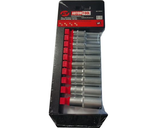 Набор головок 6-гранных глубоких РROFFI (10 шт; 4-13 мм; 1/4"") ABTOMTOOL 543010 