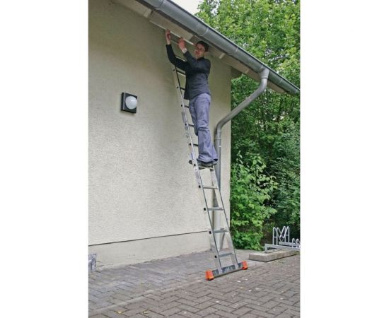 Шарнирная двусторонняя стремянка Krause MONTO TRIMATIC 2х8 перекладин 129918 – изображение 2