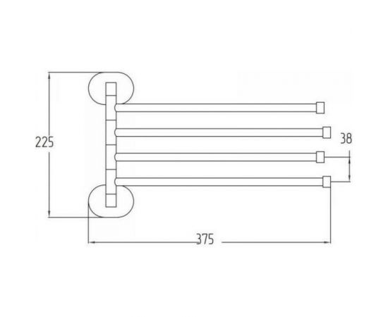 Полотенцедержатель Potato поворотный четверной P7814 – изображение 2