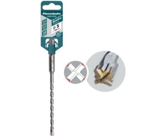 Бур Quadro (10x460 мм; SDS+) RENNBOHR 511046 – изображение 2