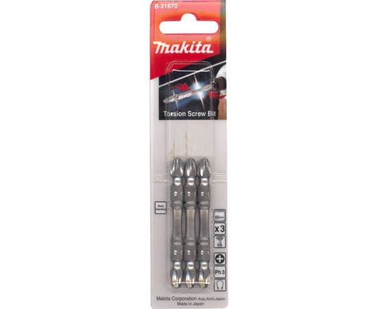 Биты двусторонние (3 шт; PH3; 65 мм) Makita B-21870 – изображение 2