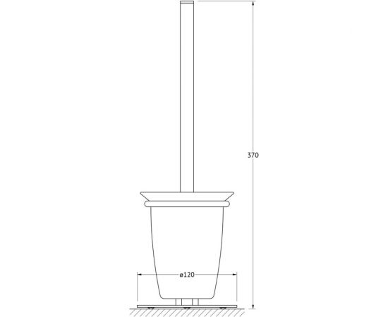 Напольный держатель с туалетным ершом Artwelle матовое стекло; хром AWE 004 – изображение 2