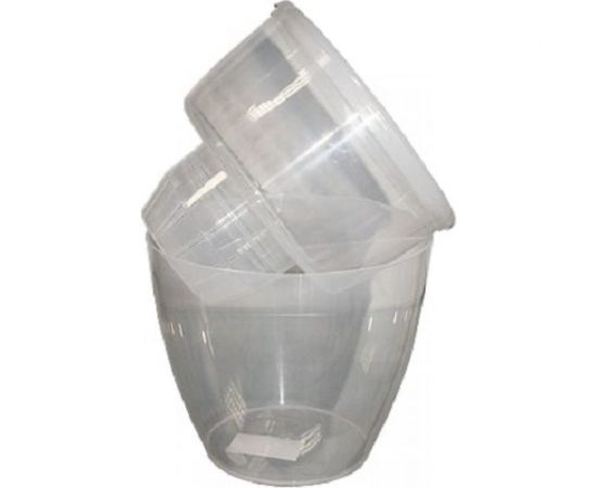 Горшок SANTINO ДЕКО ТВИН 1.5 л, 14х12.5 см, прозрачный 049645 – изображение 2