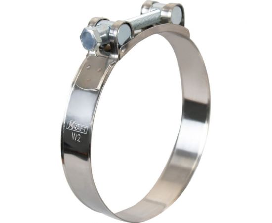 Силовой хомут из нержавеющей стали KRAFT W2, 104-112 мм, уп. 5 шт. KT 880533 – изображение 2