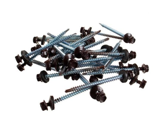 Кровельный саморез ГОСКРЕП 4.8х70 RAL 8017 коричневый шоколад, 30 шт., пл.конт 280 мл 2-0017890 – изображение 2