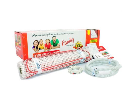 Тёплый пол Обогрев Люкс Family 1200 Вт 8,0 м/кв с Терморегулятором UT-00003199 – изображение 2