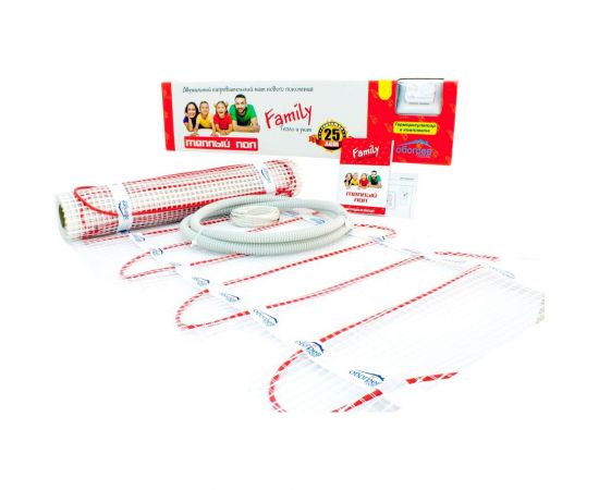 Тёплый пол Обогрев Люкс Family 1200 Вт 8,0 м/кв с Терморегулятором UT-00003199 – изображение 3