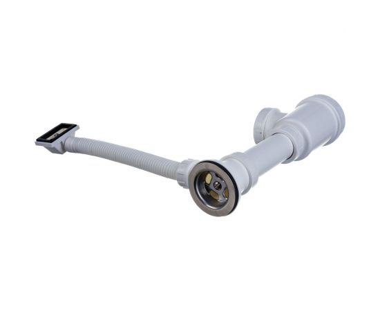 Сифон для мойки Alca Plast A444-DN50/40 с нержавеющей решеткой DN70 и гофропереливом 00051713 – изображение 3