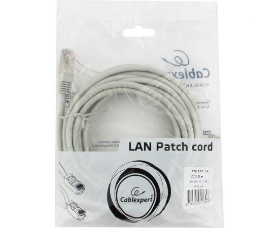 Патч-корд Cablexpert FTP PP22-5m кат.5e, 5м, литой, многожильный серый PP22-5m – изображение 3
