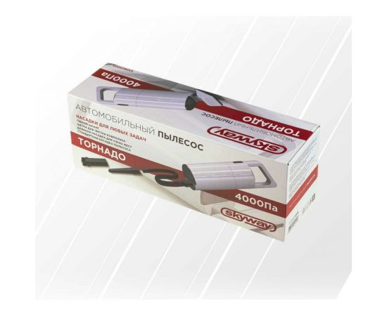 Пылесос SKYWAY ТОРНАДО 4000 Па, 60 Вт, 12 В, 4 насадки, в сумке S10801005 – изображение 3