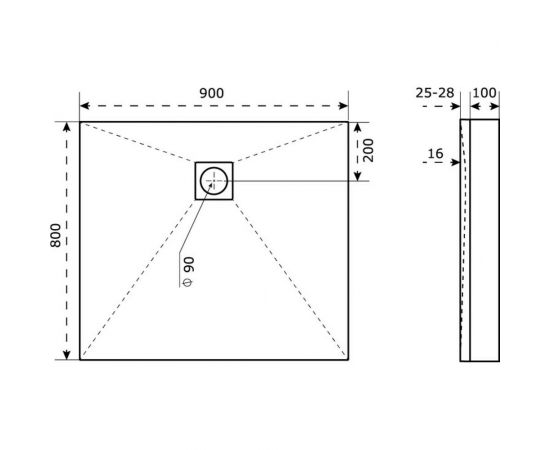 Фронтально-торцевая панель Good Door Essentia 2 90х80 см ЭЛ00208 – изображение 3