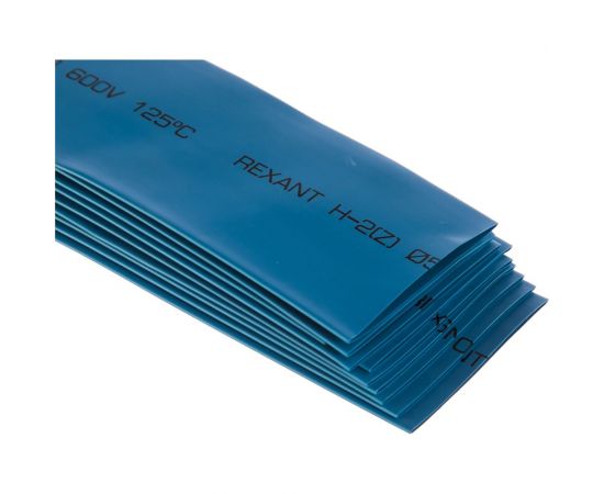 Термоусадка REXANT 50.0/25.0 мм, 1м, синяя 25-0005 – изображение 3