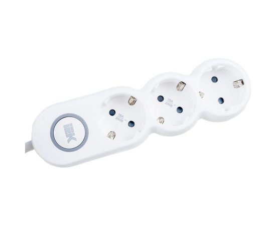 Удлинитель IEK, У03В 3 места 2P+PE/5м 3х1,5мм2 16А/250В UNO WYP53-16-03-05-ZK – изображение 3