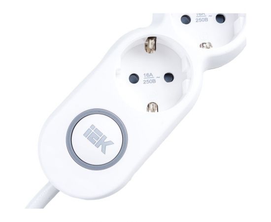 Удлинитель IEK, У03В 3 места 2P+PE/5м 3х1,5мм2 16А/250В UNO WYP53-16-03-05-ZK – изображение 4