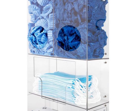 Органайзер для одноразовых СИЗ Evdar настенный, 2 упаковки перчаток, 2 вида СИЗ, медицинские маски O23020 – изображение 5