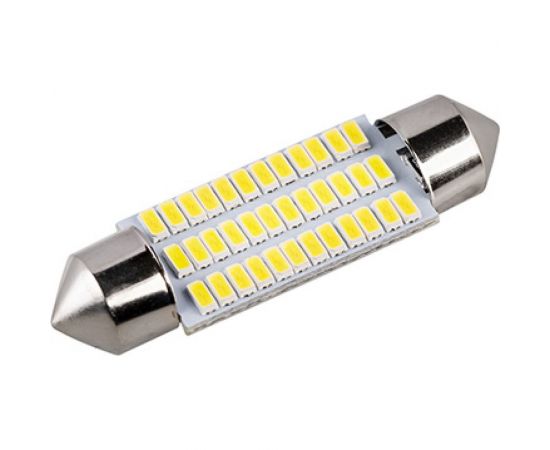 Автолампа SKYWAY диод T11(C5W) 12V 36SMD диодов 1-конт. 39мм, белая салон S08201496 